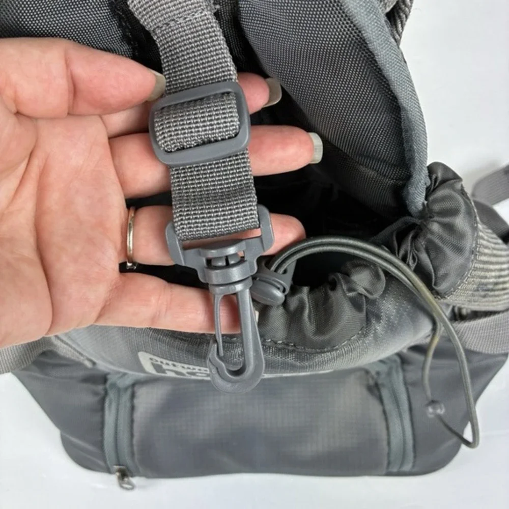 Outward Hound‎ Dog Carrier Backpack Travel Bag Drawstring Closure Gray